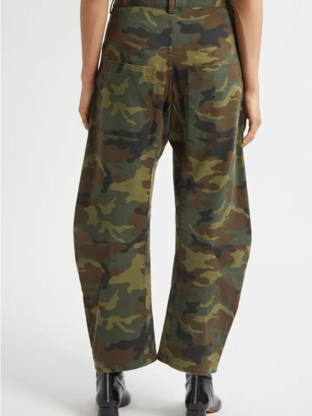 Nili Lotan Camouflage Cropped Utility Pants - Olive/Forest/Black - Picture 8 of 8